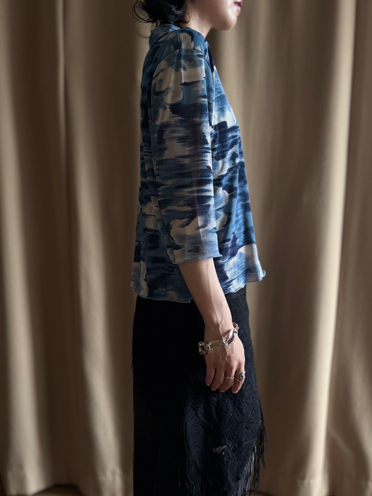 watercolor abstract stretch shirt-5299-7
