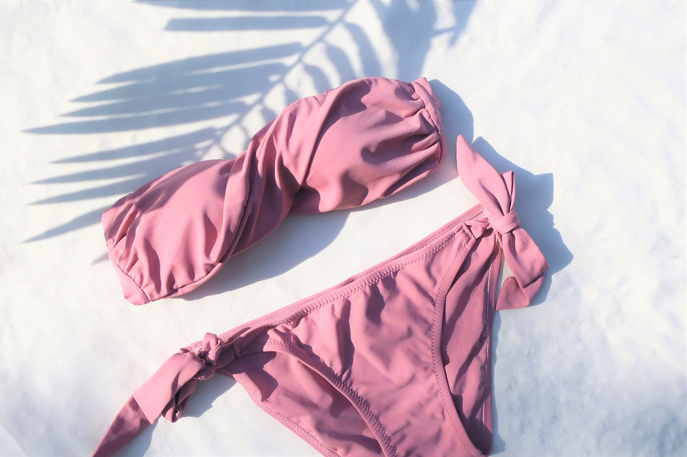 Twist bandeau bikini (dasty pink) | AnZie