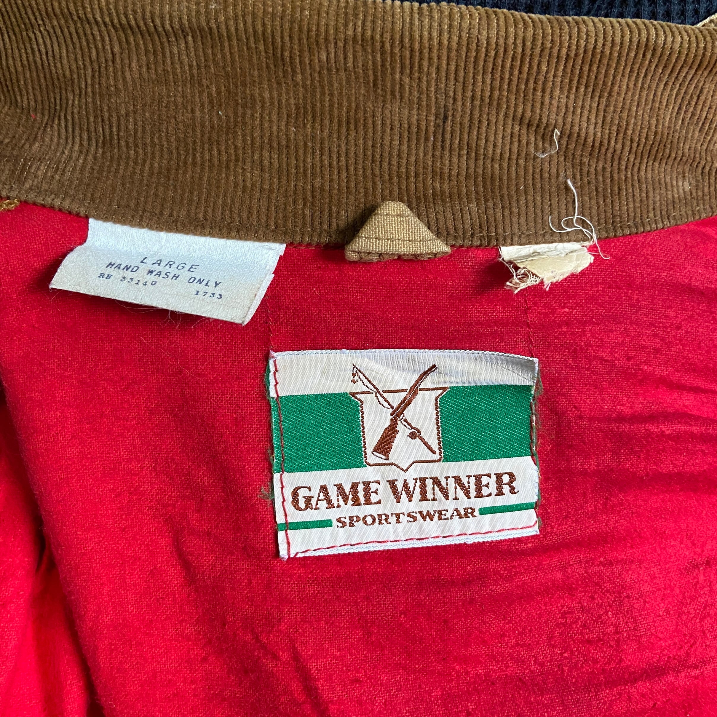 70年代 ビンテージ GAME WINNER コーデュロイ襟 ハンティング