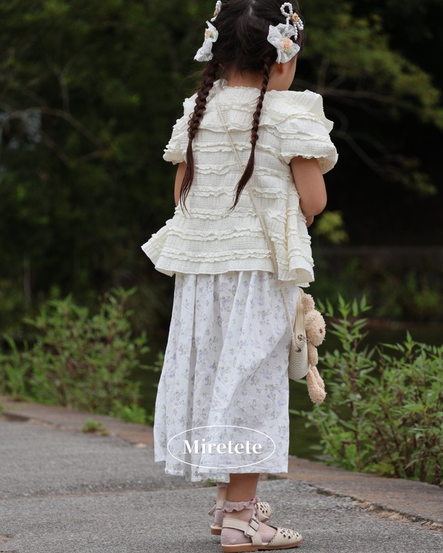 【取寄】胸元のフリルギャザーがかわいすぎる花柄キャミソールワンピース