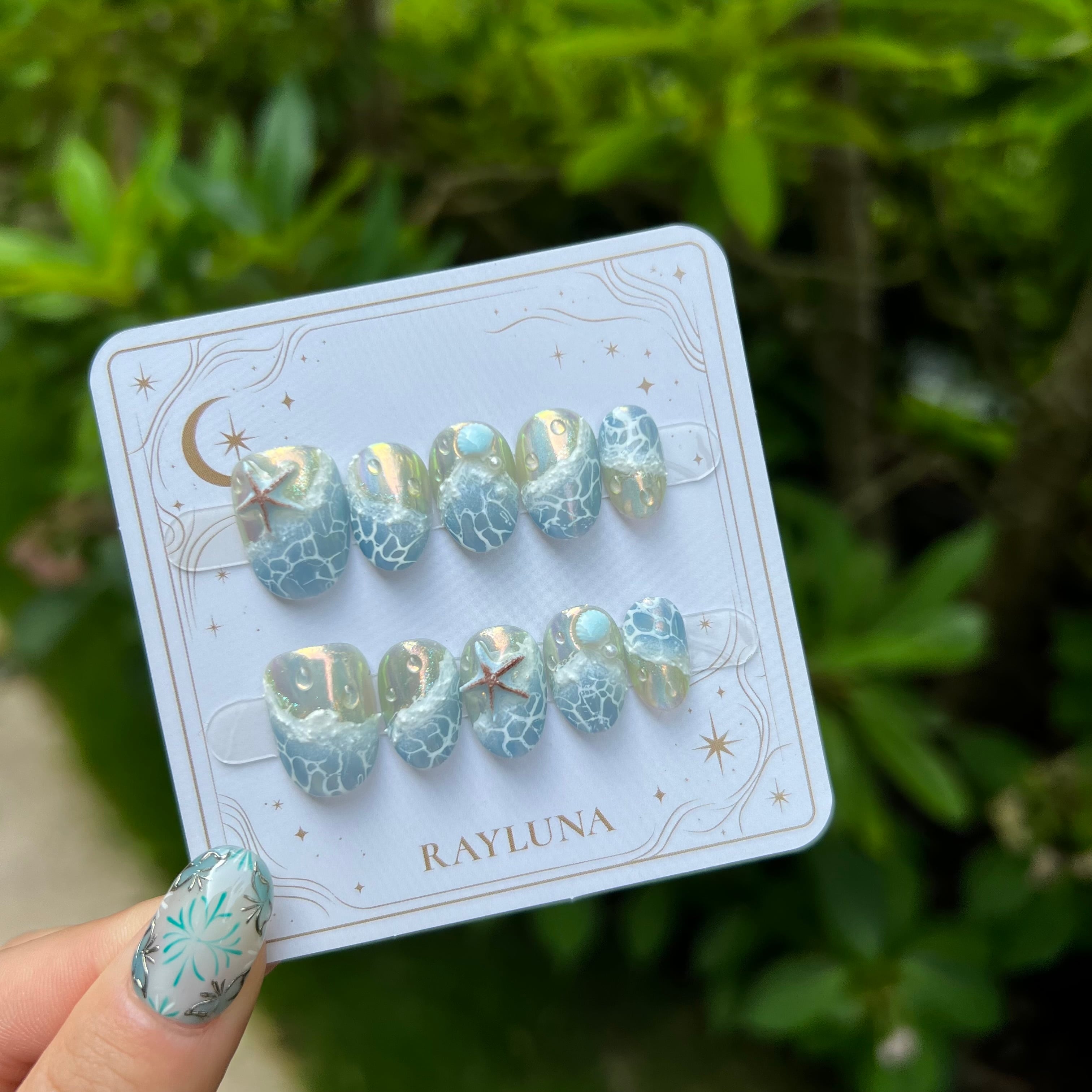 #508 最強な夏 /XY079 繰り返し使えるネイルチップ