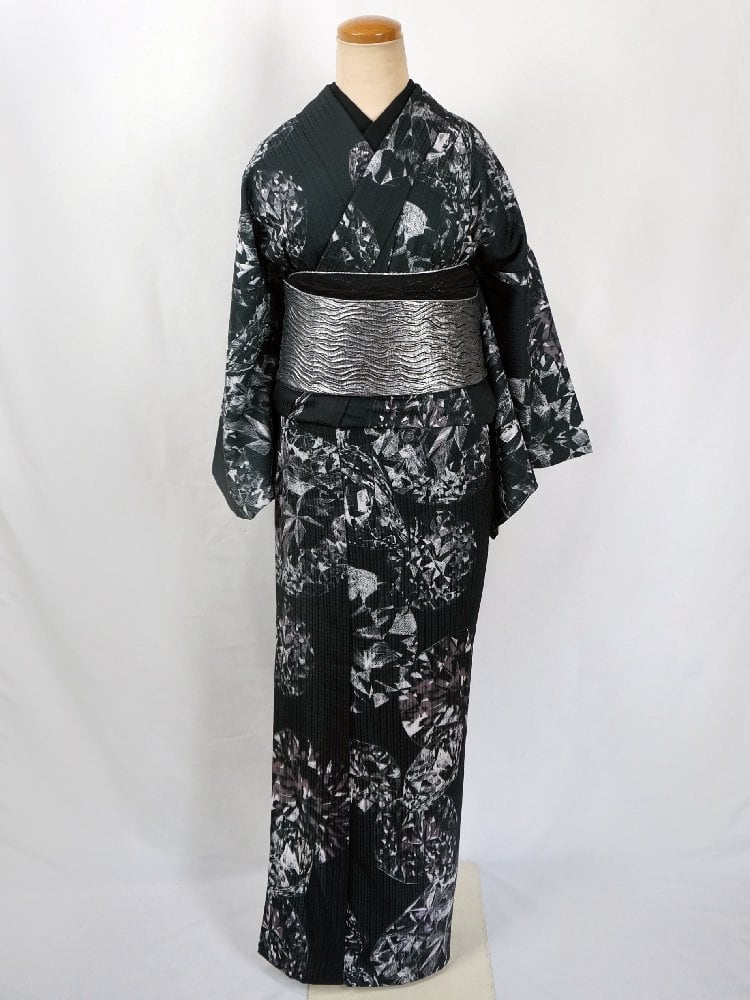 ま*ら様 Rumi Rock ルミロック きもの ダイヤモンド セピア 単衣 受注商品】Rumi Rockきもの「ダイヤモンド」セピア [A736] | Rumi Rock
