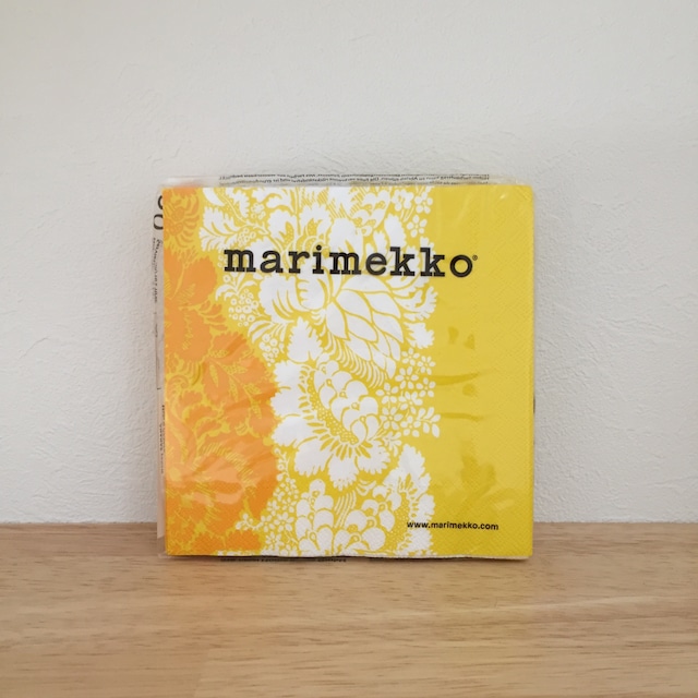 【marimekko】カクテルサイズ ペーパーナプキン ANANAS イエロー