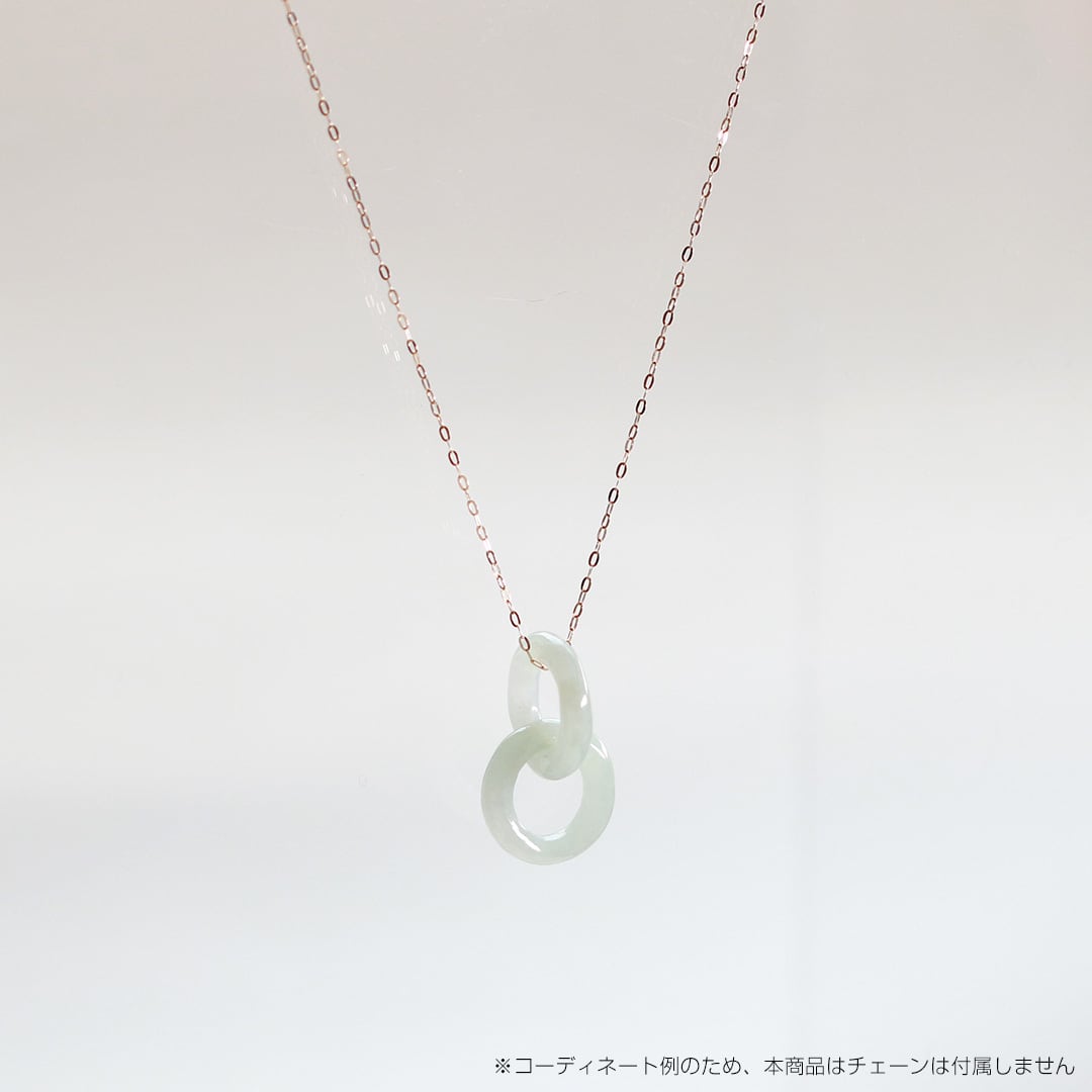 翡翠ダブルフープペンダントトップ double hoop A貨翡翠 jd_pt1265