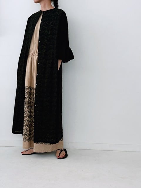 qiri / turn flower embroidery オールインワン | nei