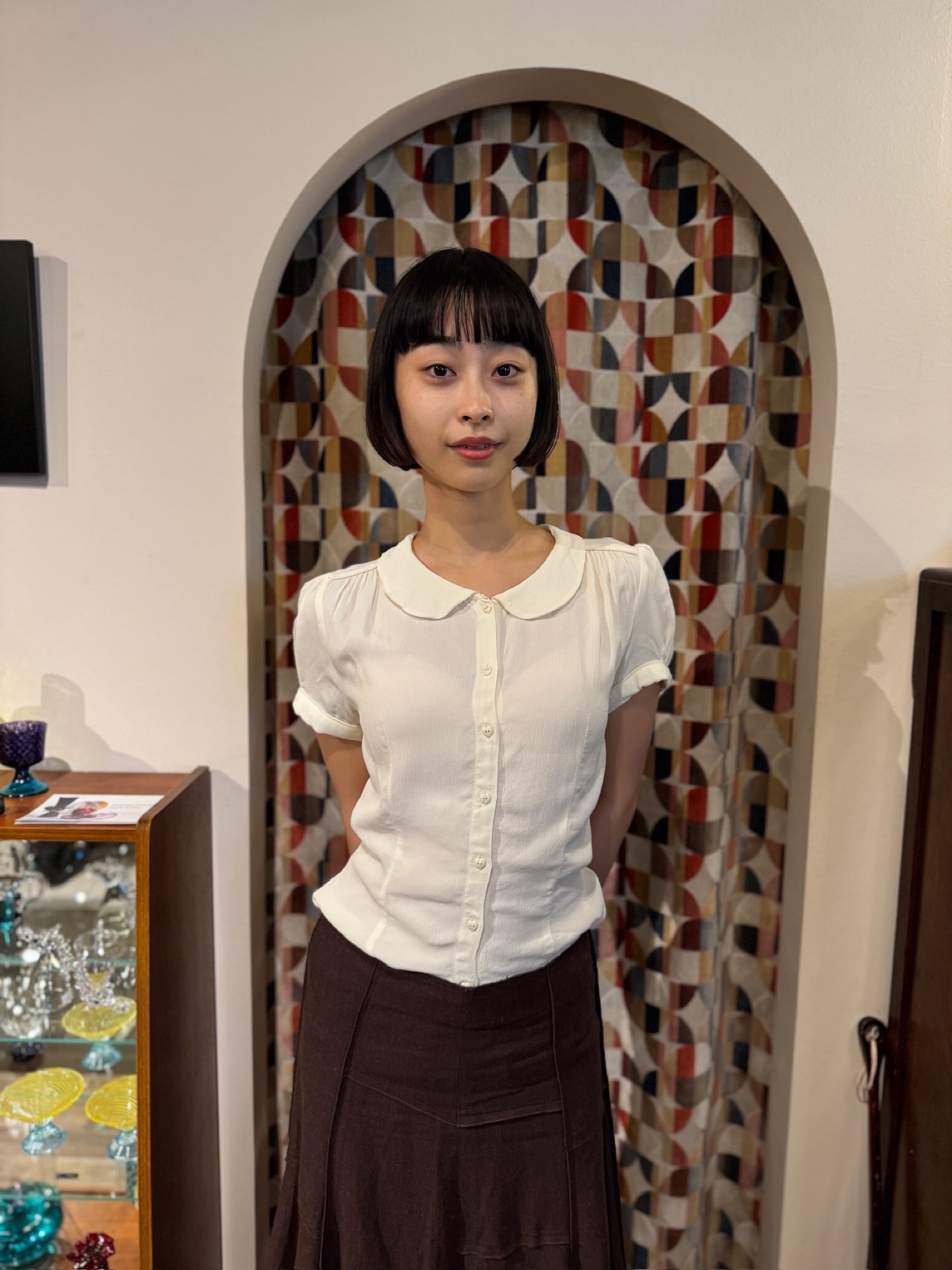 THE SEAMSTRESS ヴィンテージジョーゼットブラウス