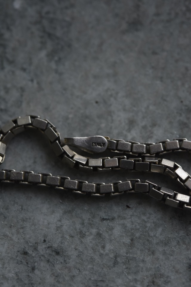 Utah／vintage 925 silver venetian link chain bracelet／made in italy