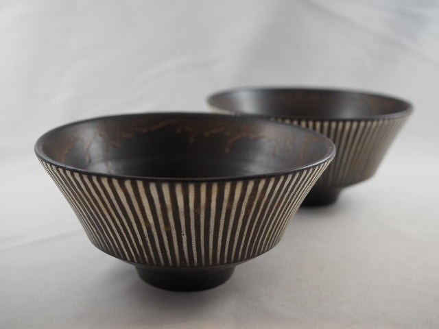 若林幸恵］ 31～34・35,36 大椀（内朱外黒）・大椀（本朱） | うつわshizen