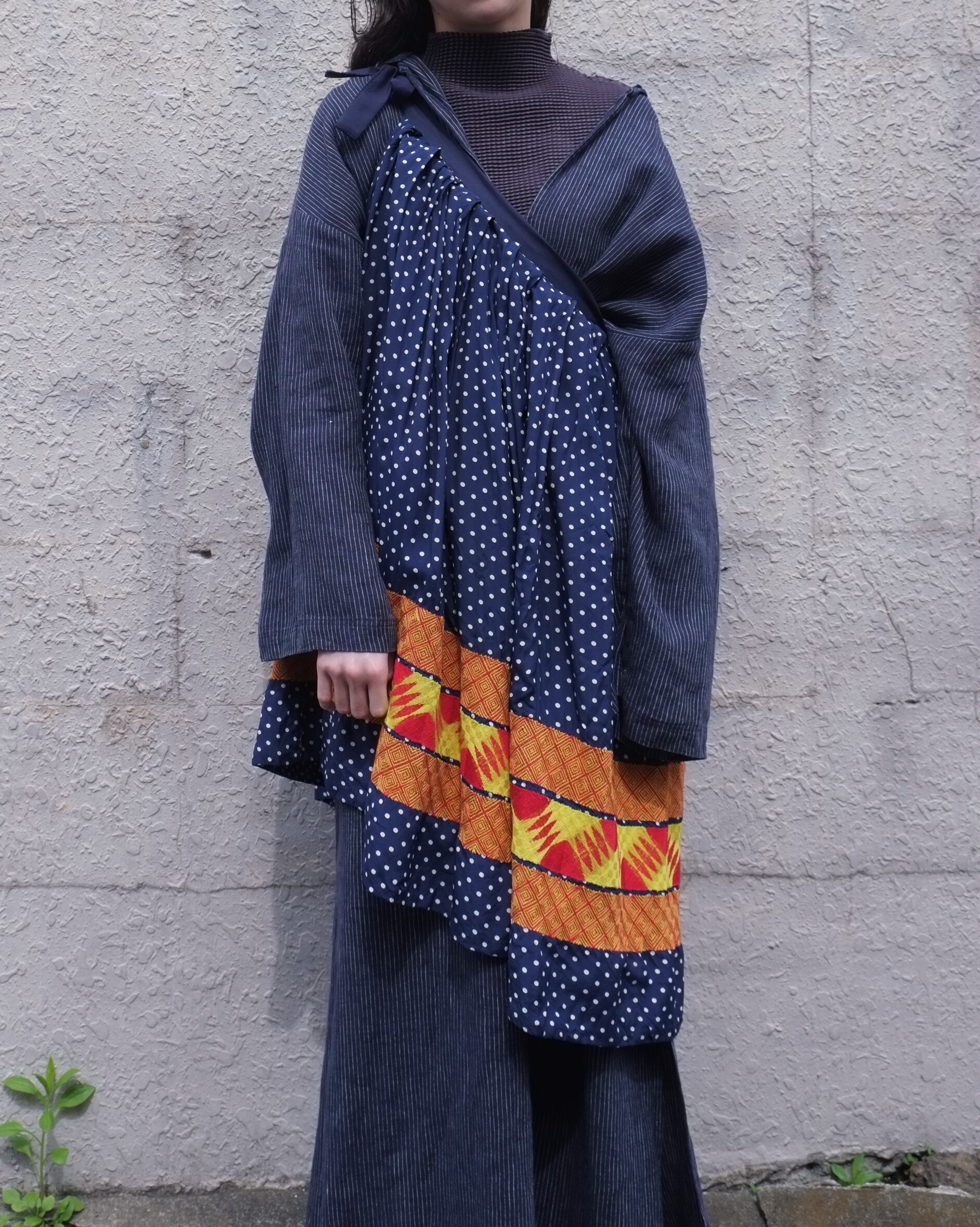 vintage/hidamari wrapped skirt.
