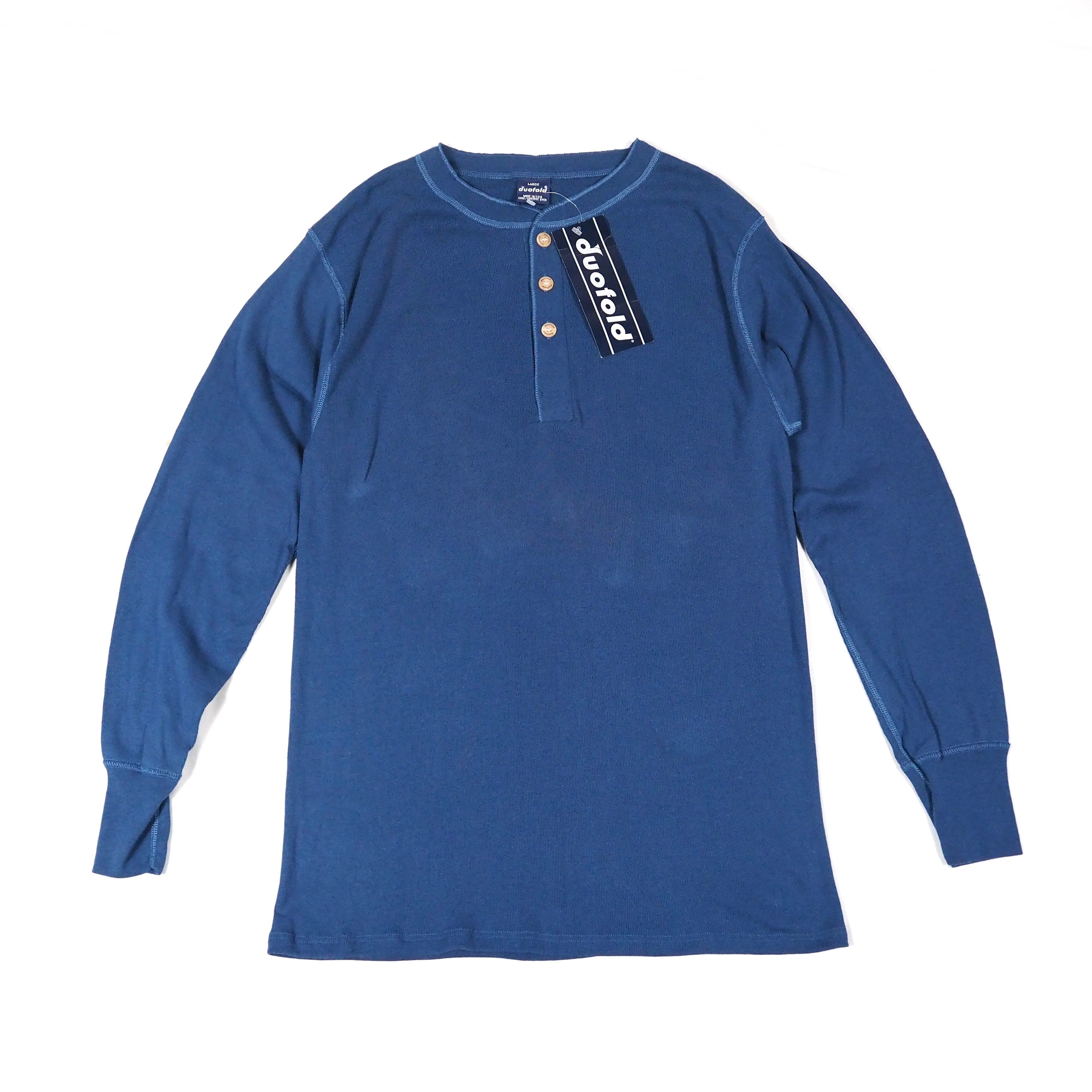 【NOS】duofold henry-neck l/s t-shirt L /USA