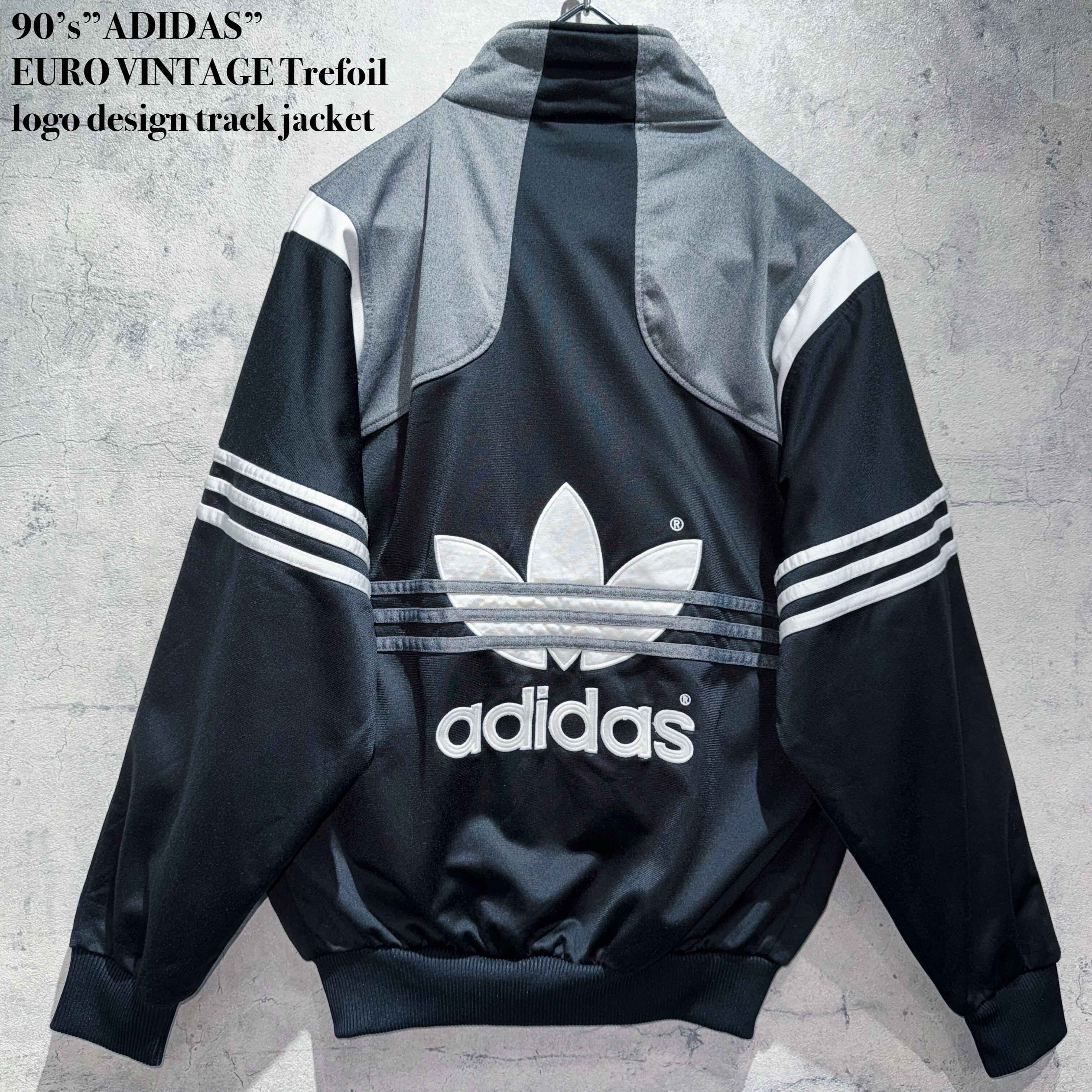 90’s”ADIDAS”EURO VINTAGE Trefoil logo design track jacket