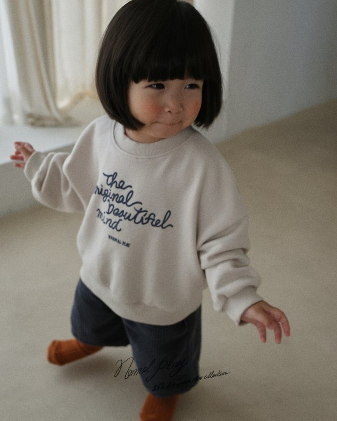 韓国子供服 / 26Autumn / normalplay / ビューティフルスウェット / キッズ / 秋服 *12M~L*