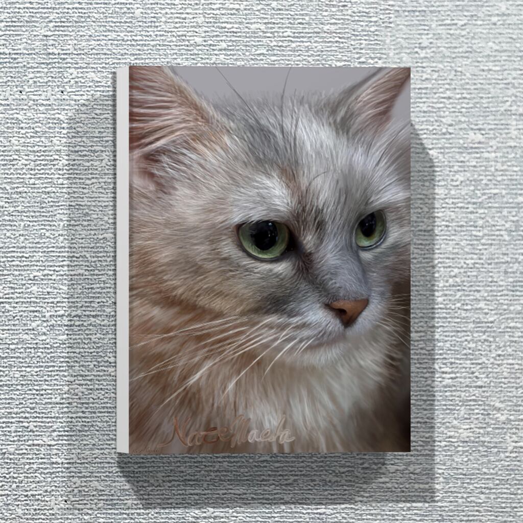 スマホで描いた猫 ミニ複製画 | 商標登録済 指スマホ画家® 前田寧都