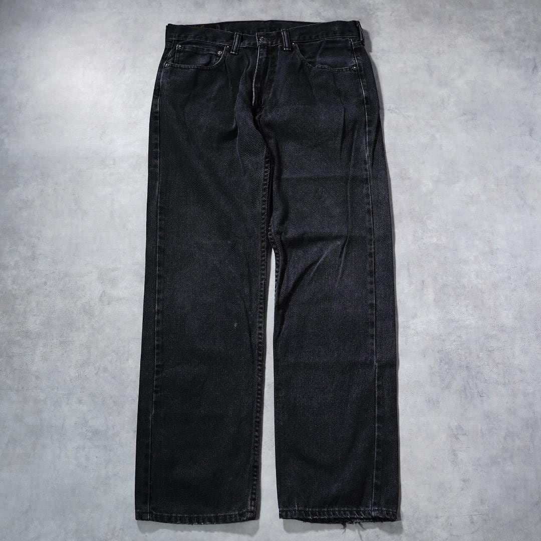 リーバイス505 Levis W34 ブラックデニムボトム 黒 古着 16941