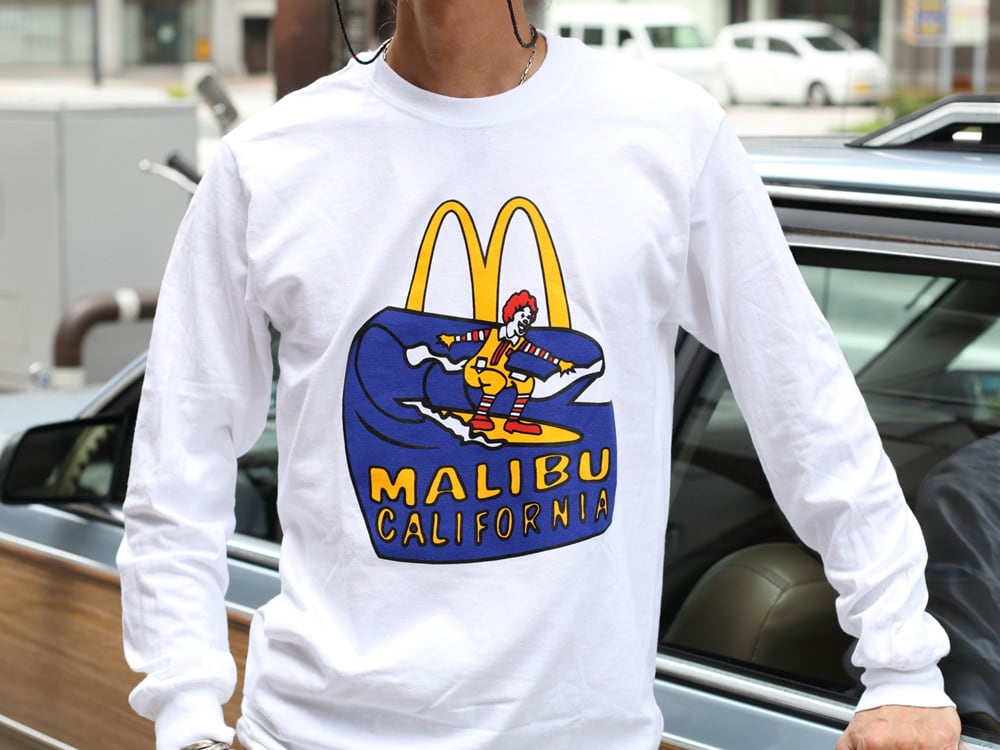 McDonald マクドナルド マリブ限定 WHITE ロング Tシャツ 長袖