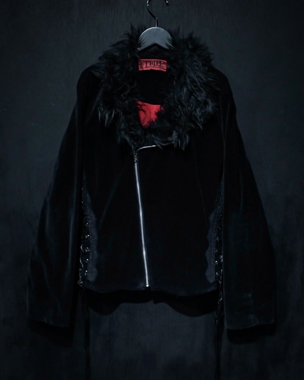 TRIPP NYC ベロア　ファーダブルライダースジャケット TRIPP NYC ベロア ファーダブルライダースジャケット 【公式通販】