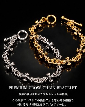 PREMIUM CROSS CHAIN BRACERET【BLJ-26009】