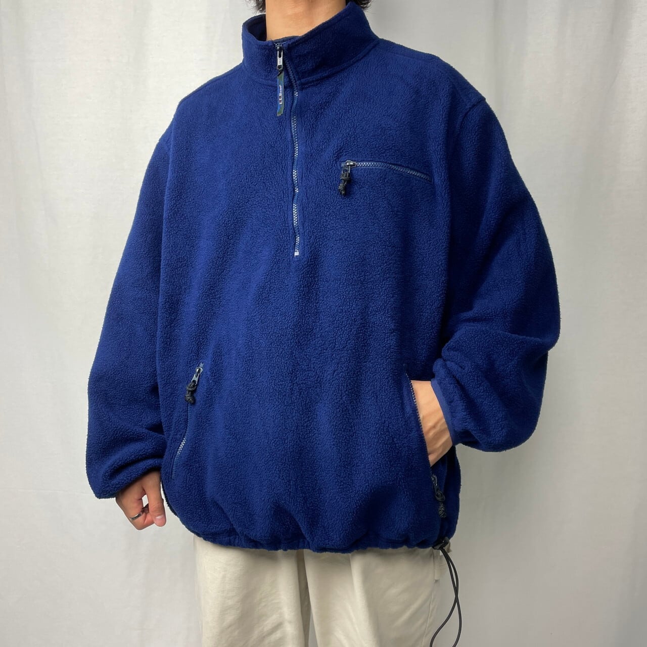 90年代 L.L.Bean エルエルビーン フリースプルオーバー ハーフジップ 