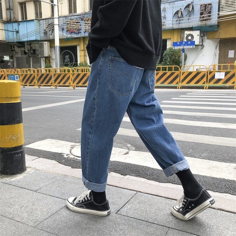 全2色 デニム パンツ ストレート カジュアル シンプル 無地