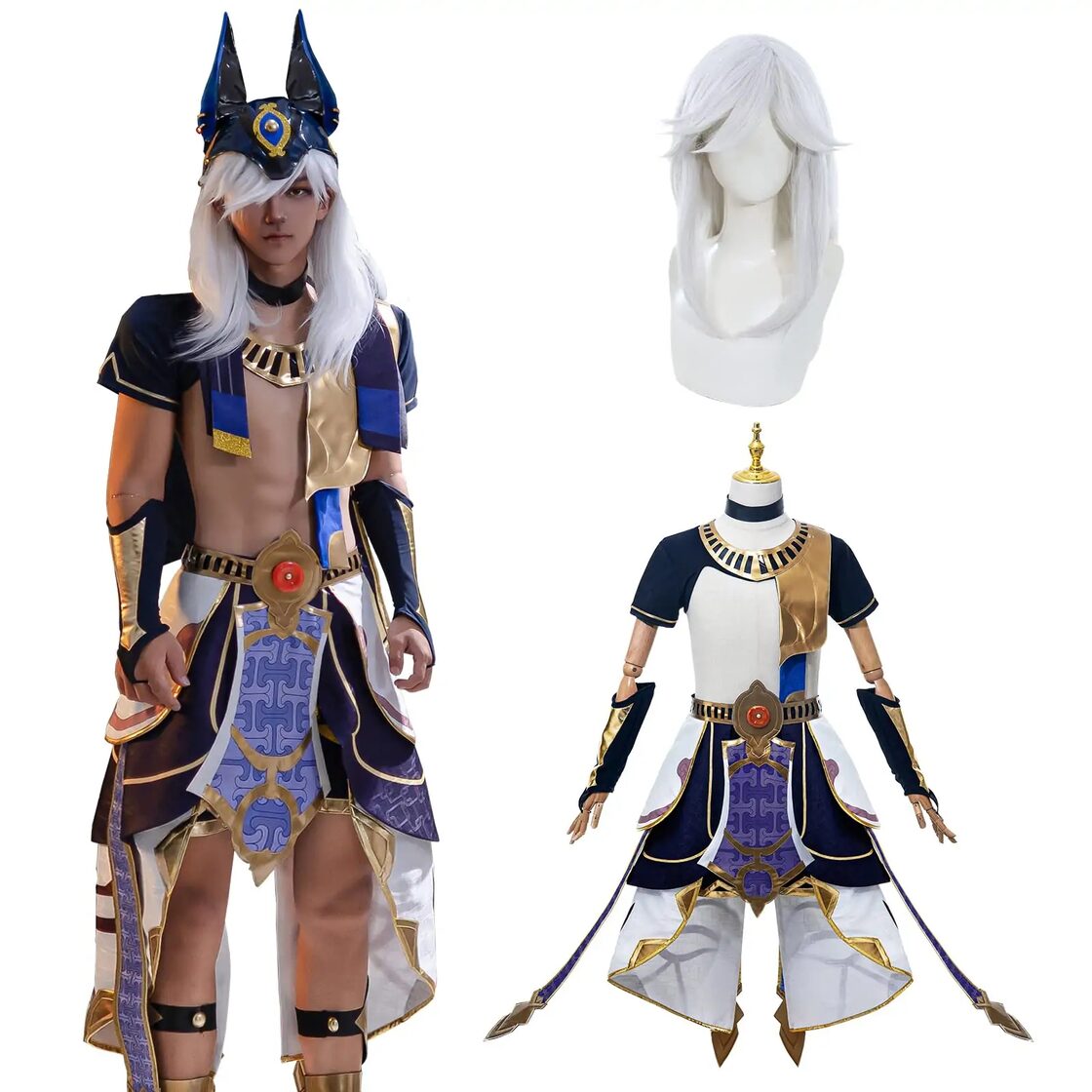 セノ Genshin コスプレ ウィッグ付き イベント 大人用 仮装 文化祭 原 