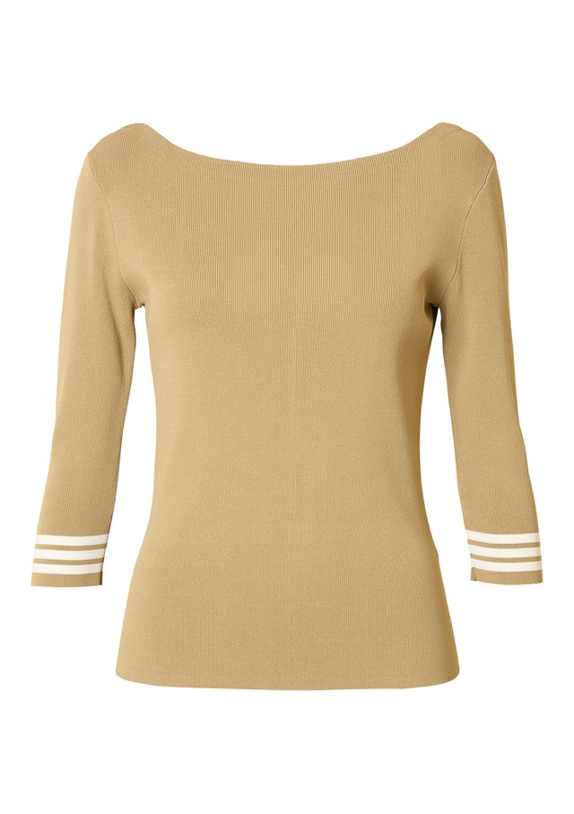 BORDERS at BALCONY BOATNECK KNIT