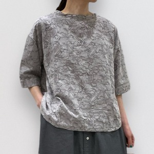 vm 2way paisley jacquard blouse