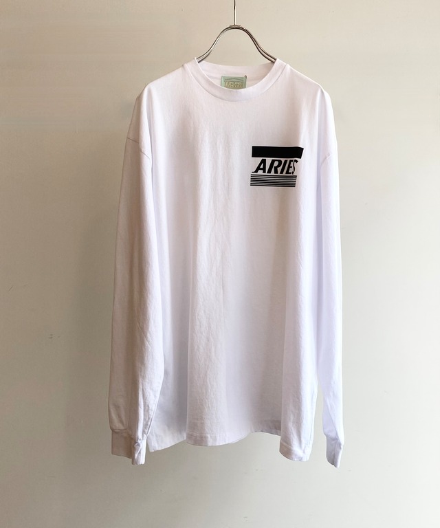 ARIES/SUAR60021 Credit LS Tee(WHITE)