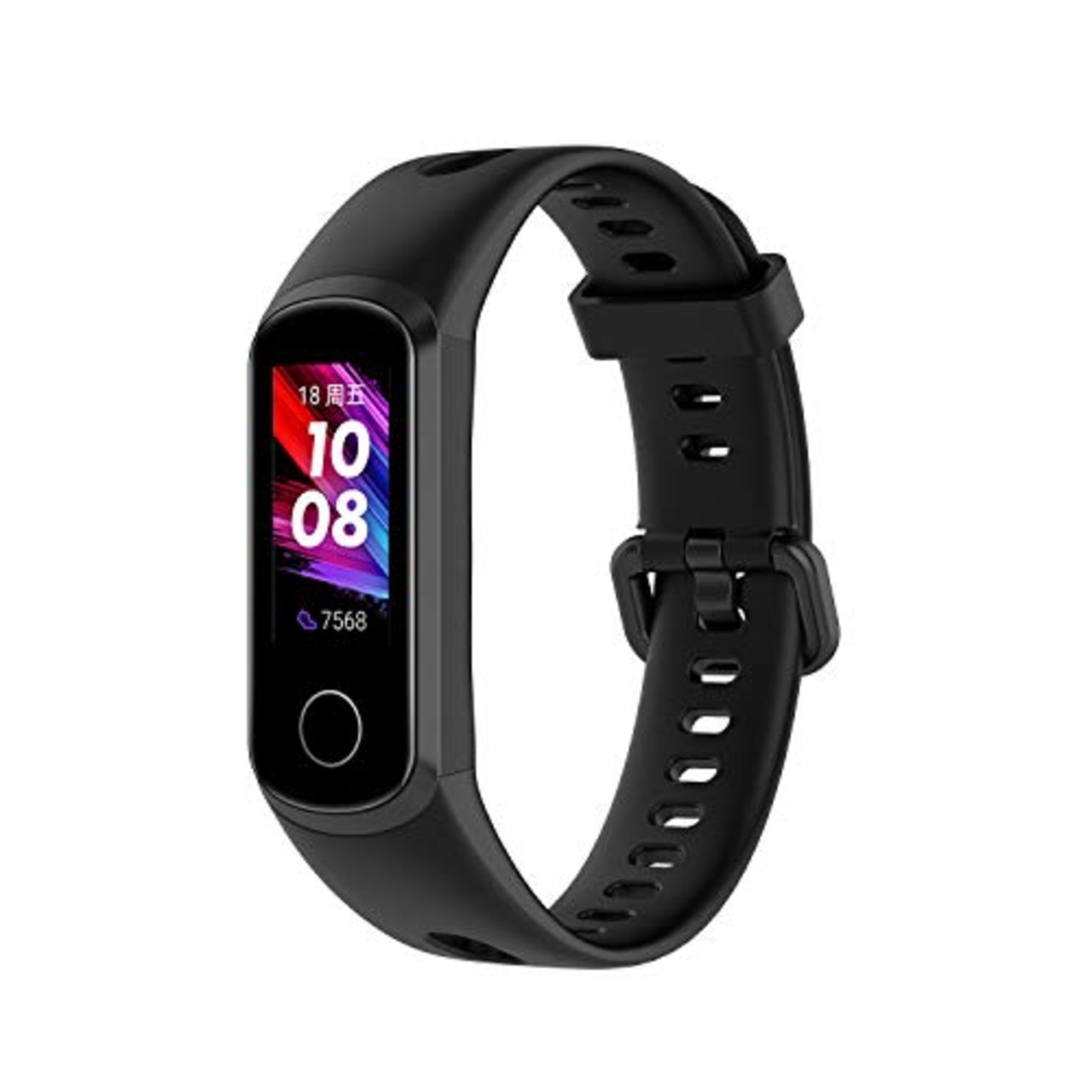 [Sooyeeh] HUAWEI用 Band 4用 バンド 交換バンド HUAWEI用 Band4用 ベルト ストラップ シリコン製 柔らかい スポーツ 交換用ベルト 耐衝撃 防汗 10色可選 （黒）