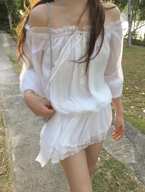 (vegetable) Eve chiffon onepiece