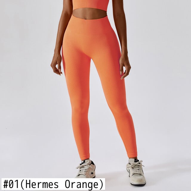 リブレギンスウエストジムスポーツヨガパンツ女性フィットネス