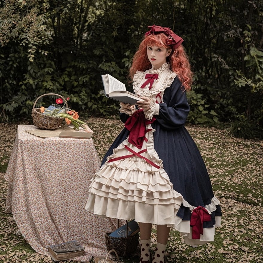 SEASONZ クラロリ エレガント ノスタルジック フリル ウエストリボン