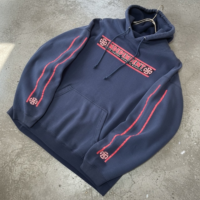 90s independent“インディペンデント“パーカー ネイビー L