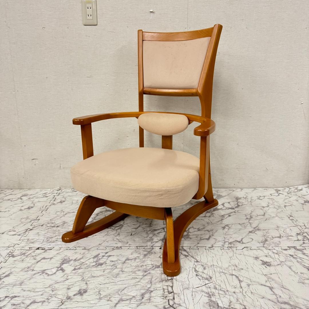 開梱設置送料無料] 起立木工 チェア OR-02 座面の板座回転タイプ 本体