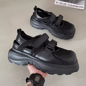 ベルクロメッシュサンダル厚底スポーツサンダル　0615