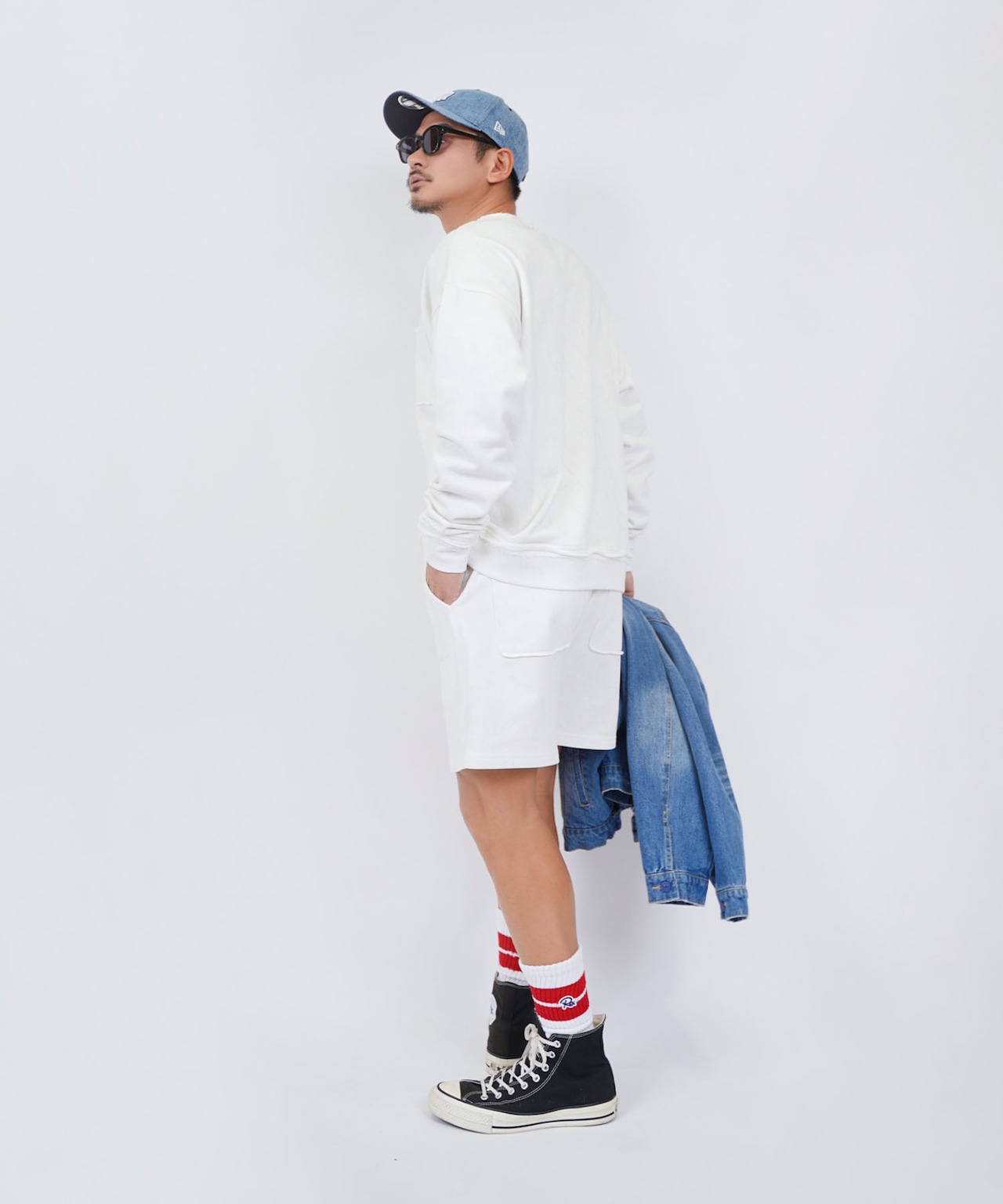 【#Re:room】VINTAGE WASHED PIGMENT SWEAT SHORTS［REP244］