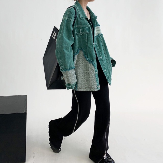 ステッチミックスオーバーシャツジャケット   R00905