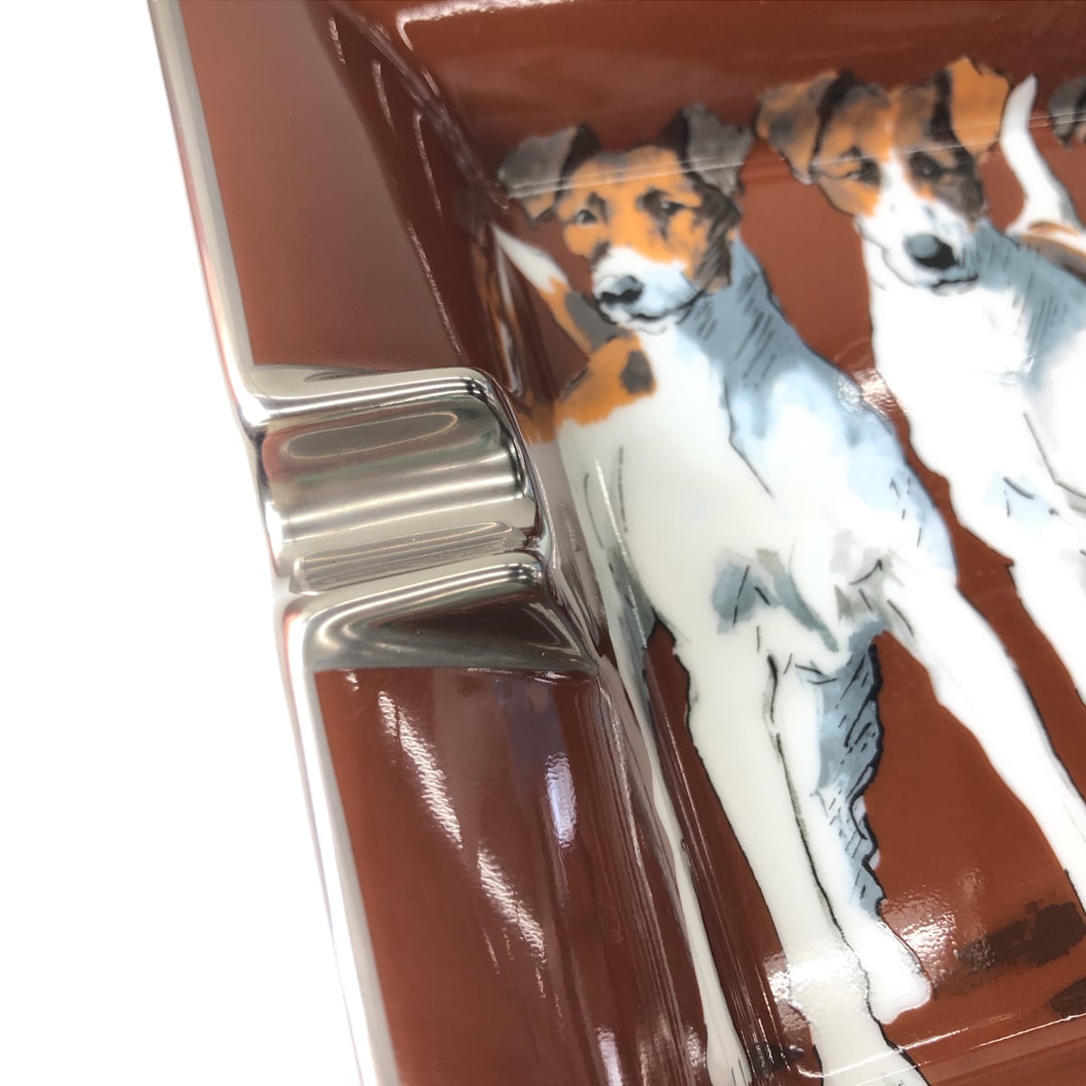中古】 エルメス 灰皿 犬 陶器 ビーグル アッシュトレイ dog 中古】 エルメス 灰皿 犬 陶器 ビーグル アッシュトレイ dog