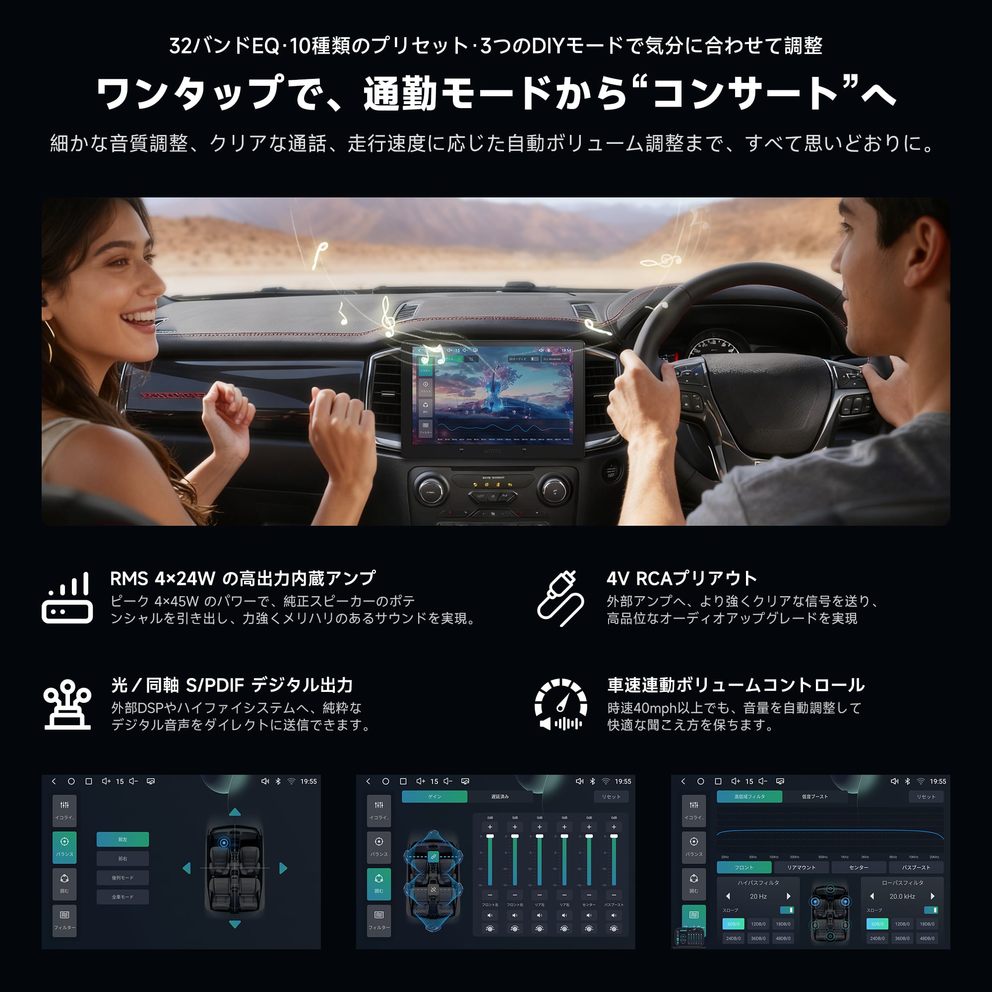 S84G209P 4G+64G 9インチ 2Din Android13.0 | ATOTO／VINLAND日本公式