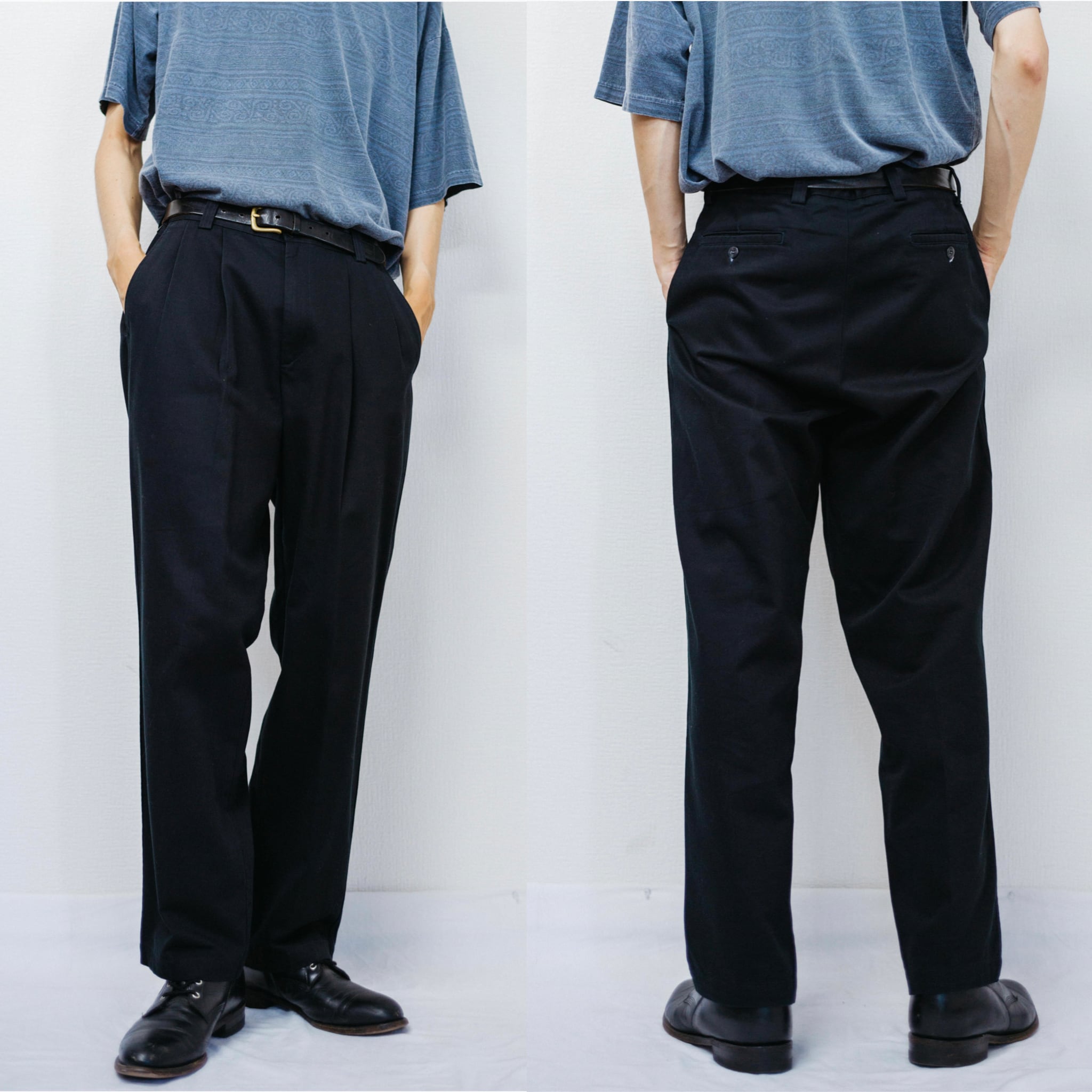 00's Levi's Dockers 2タックチノトラウザーズ USA製 ブラック W33