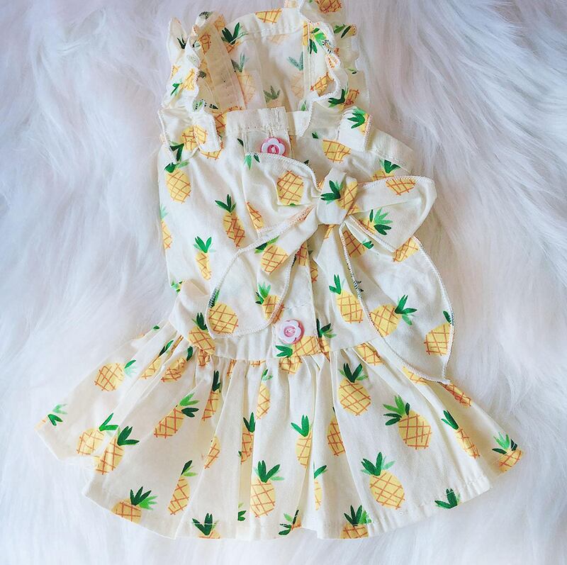 【SALE】フルーツガールワンピース XS ~ XL 3color / 犬服 犬の服 犬 ドッグウェア 小型犬 中型犬 ペット洋服 onepiece14