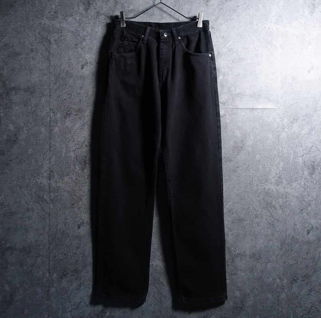 "Wrangler" Black Wide Tapered Denim Pants