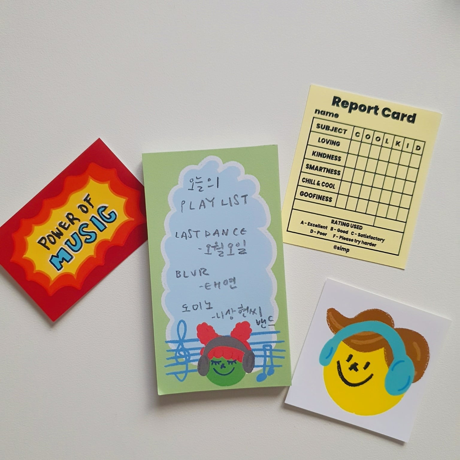 simp】メモ帳 앙앙이（angry, music） | 韓国文具・雑貨 kaulcoffee.studio
