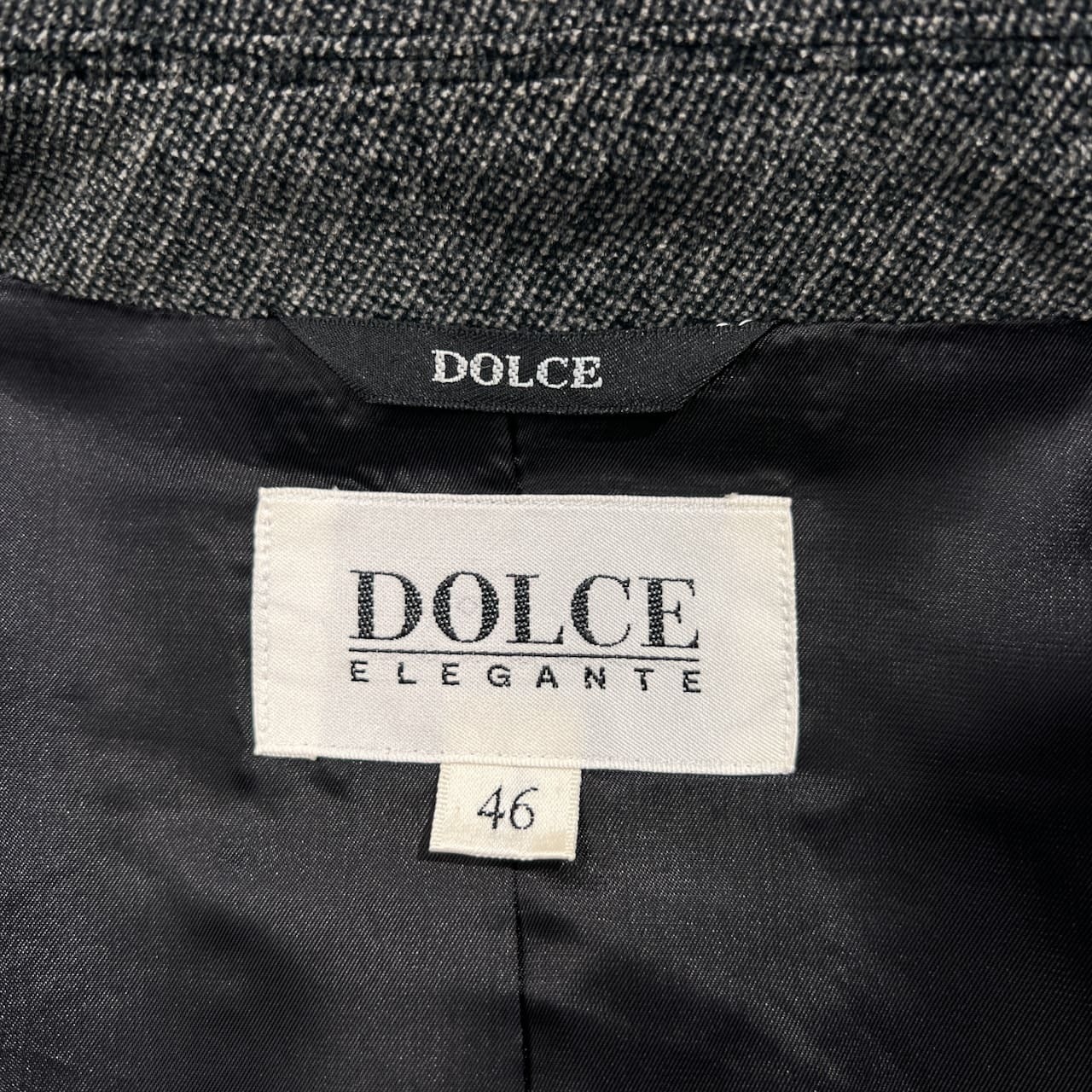 DOLCE ELEGANTE ドルチェ チェック ベロア調 4B ジャケット コート サイズ 46 /メンズ/日本製/ワールド