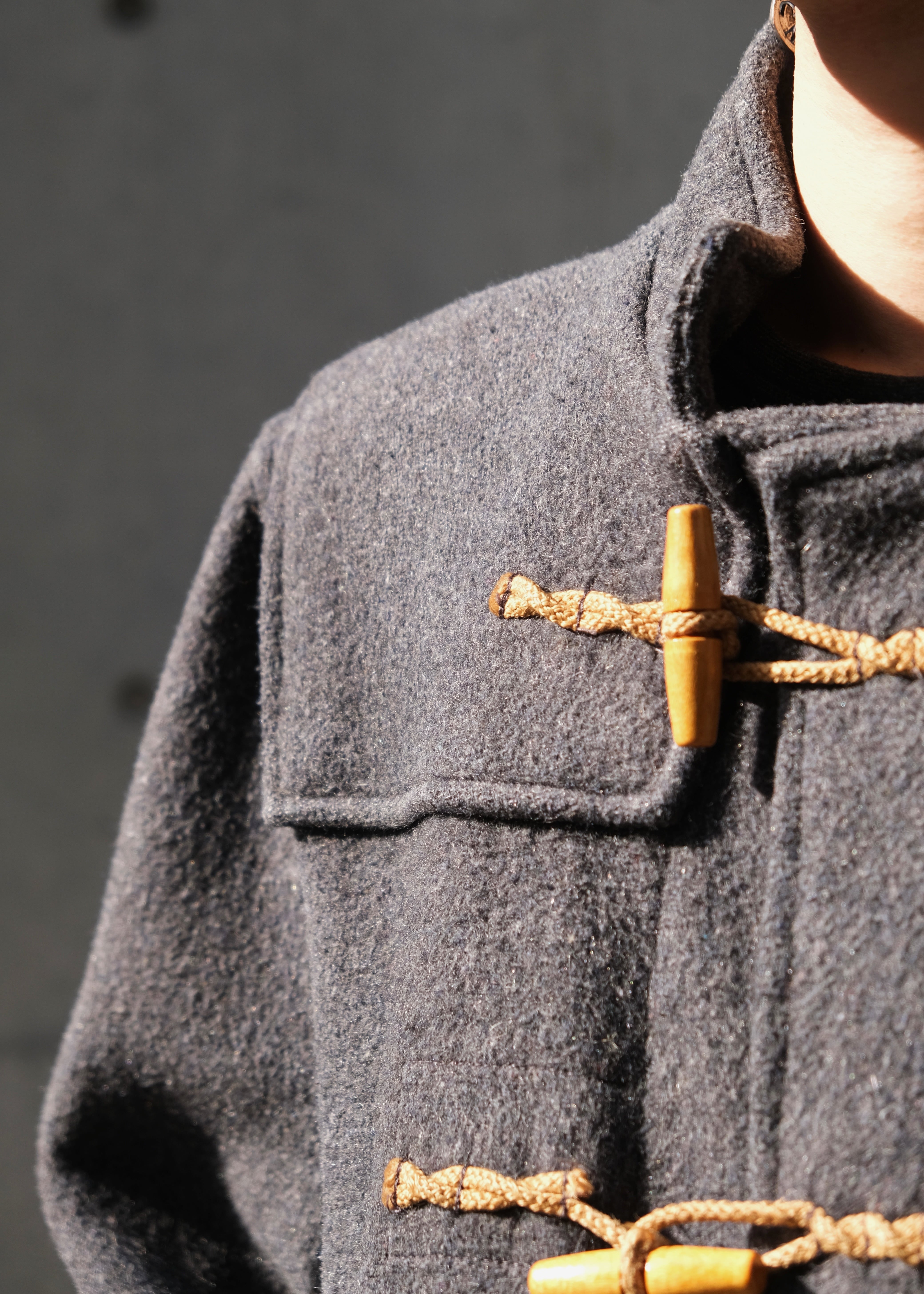 90's agnes b. homme hoodless duffle coat made in England | CETTEN