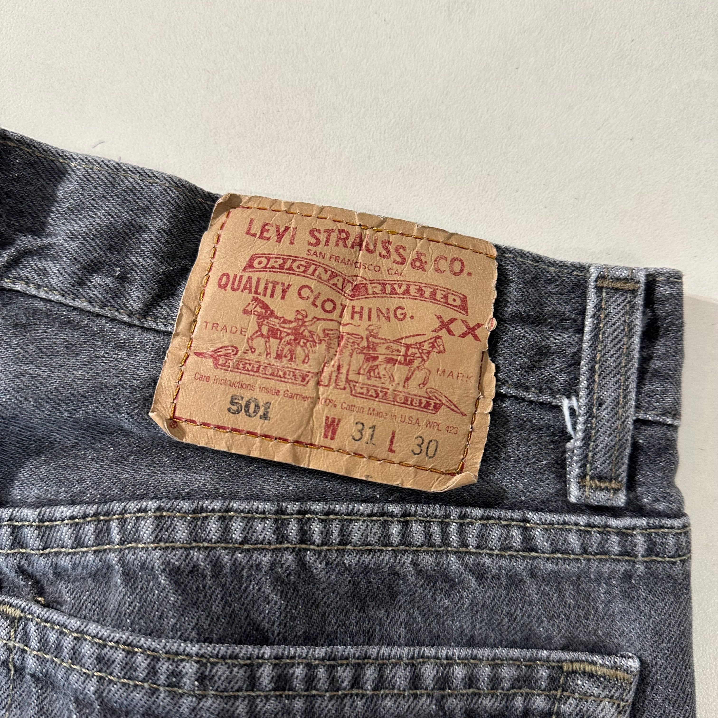 90s LEVIS 501 YARN DYED BLACK DENIM (31×30) | BerBerJin Yuhodo