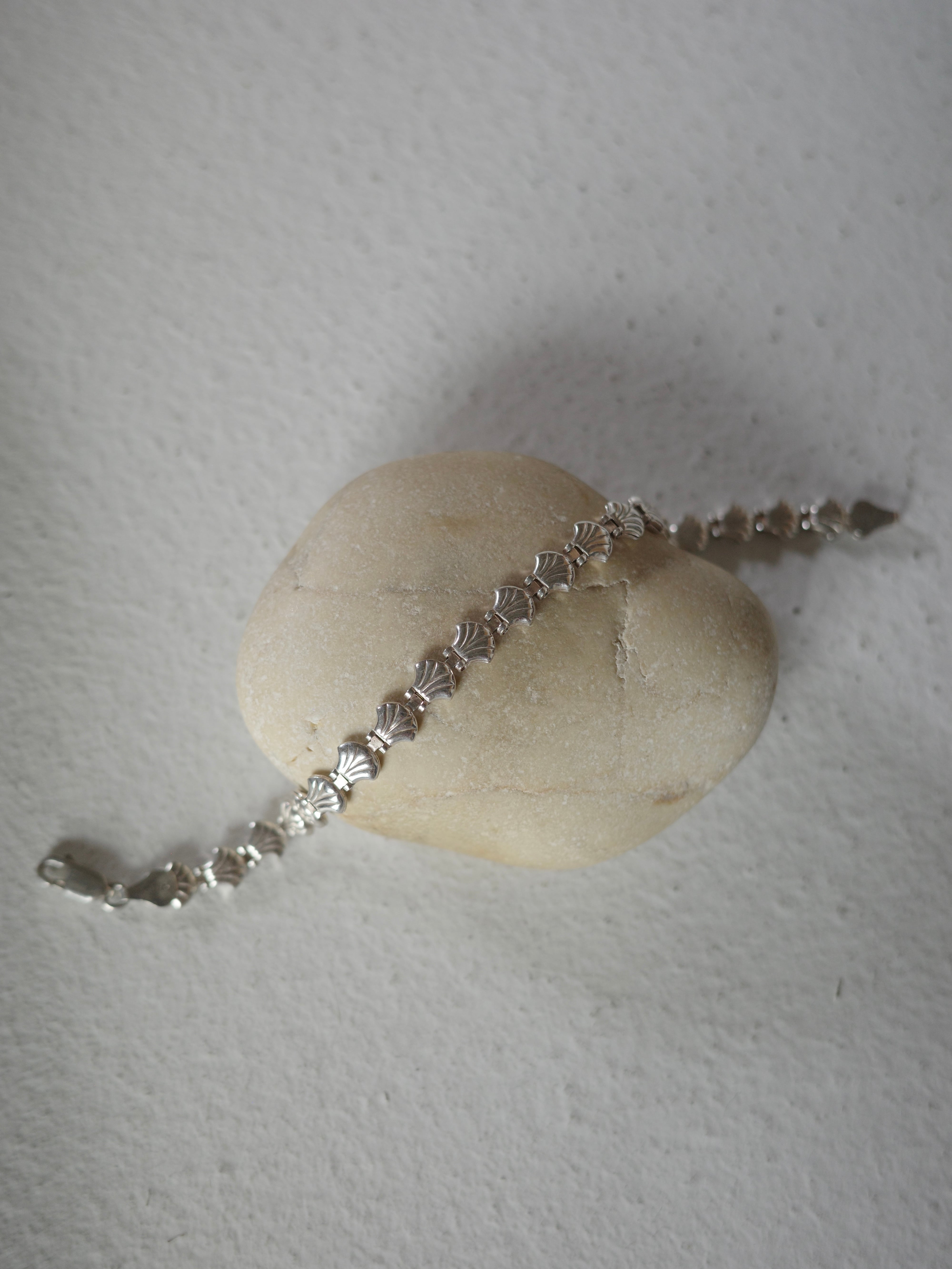 <vintage silver925>shell bracelet