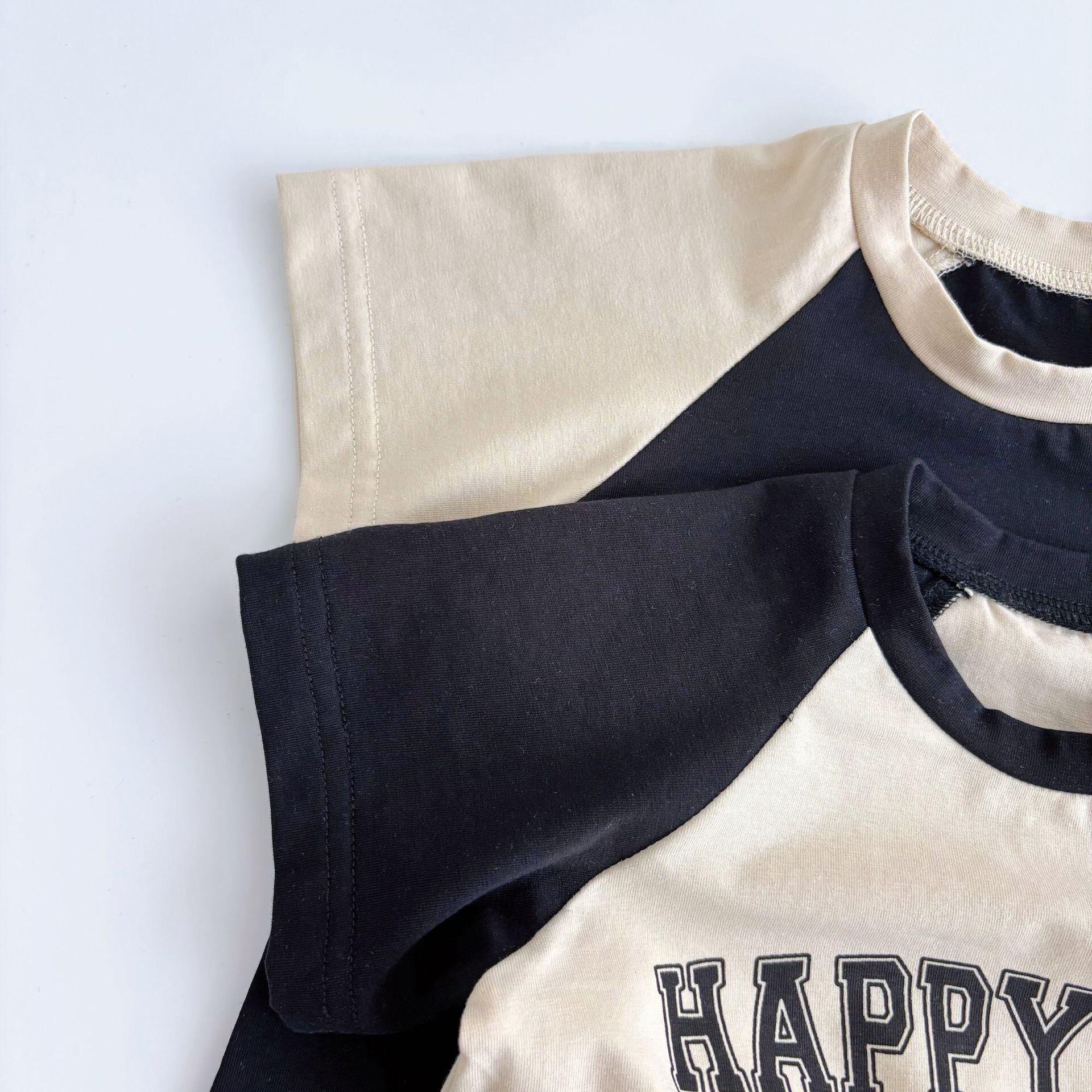 HAPPY MOODラグランロンパース