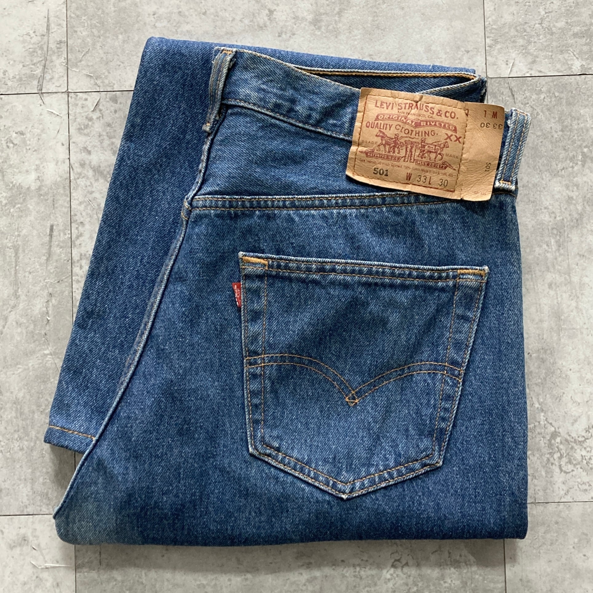 W32 L32】90's US.Levis 501 リーバイス エルパソ工場(520) ボタン裏