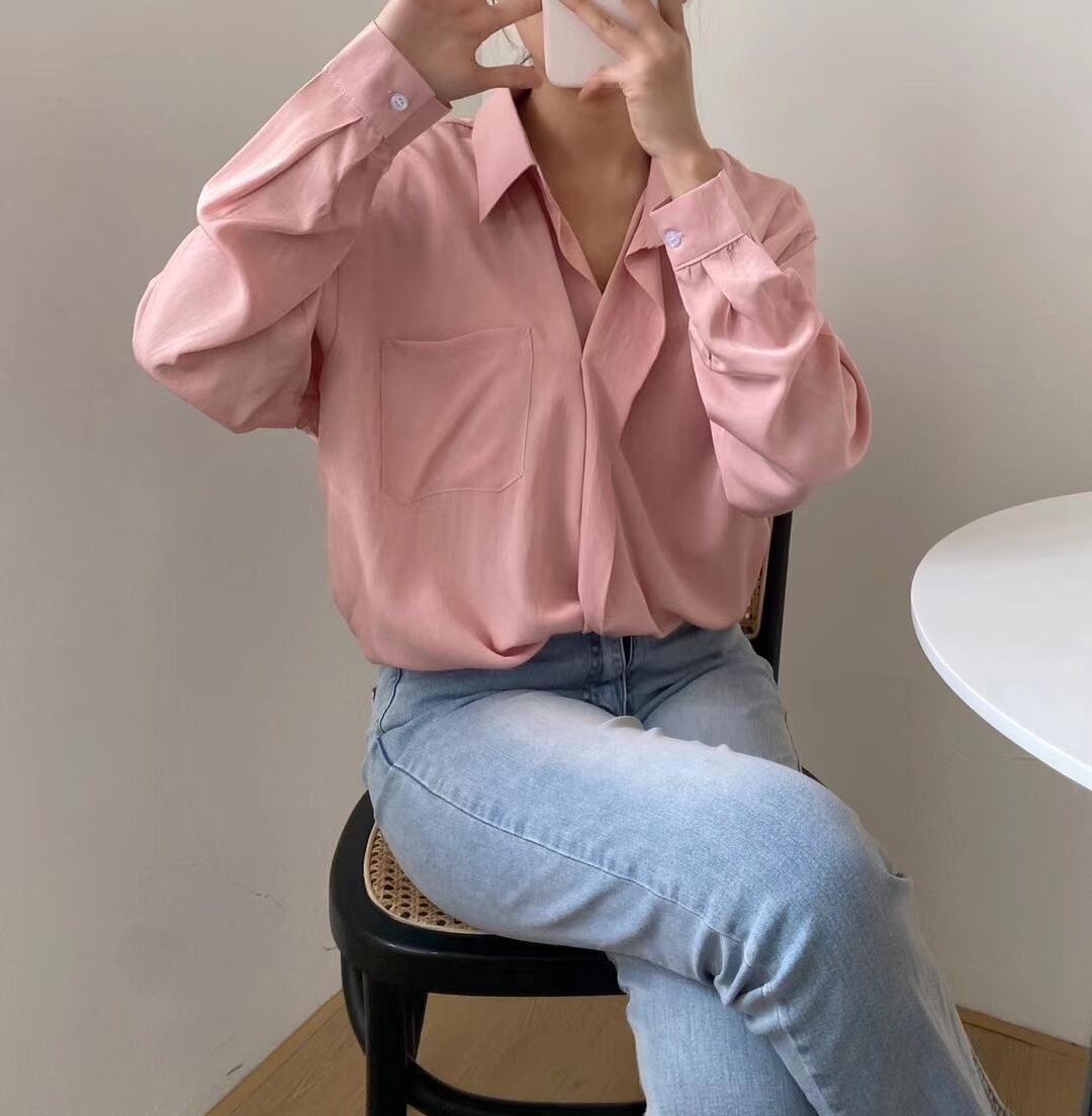 スキッパーとろみシャツ　AJ2205-611