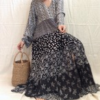 70s Indian floral maxi dress